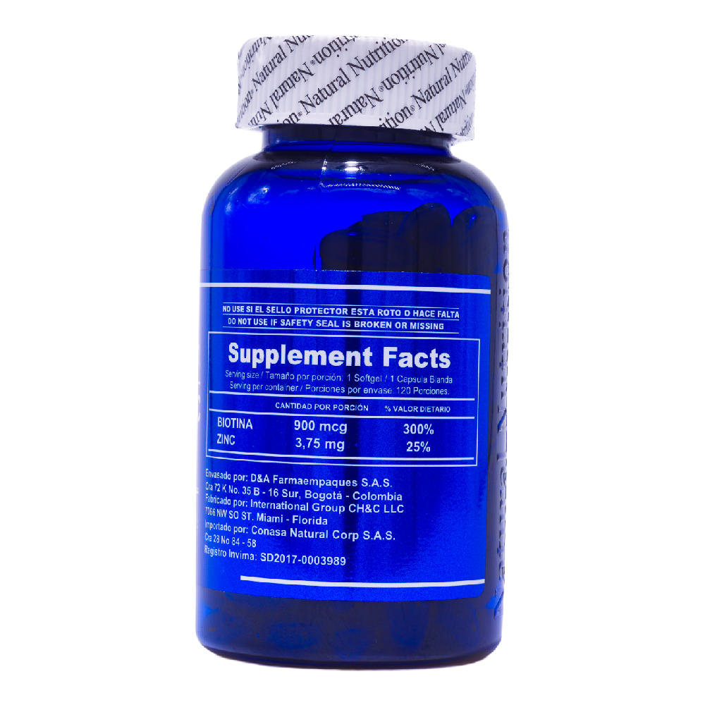 Biotina 900 mcg + Zinc - Image 2