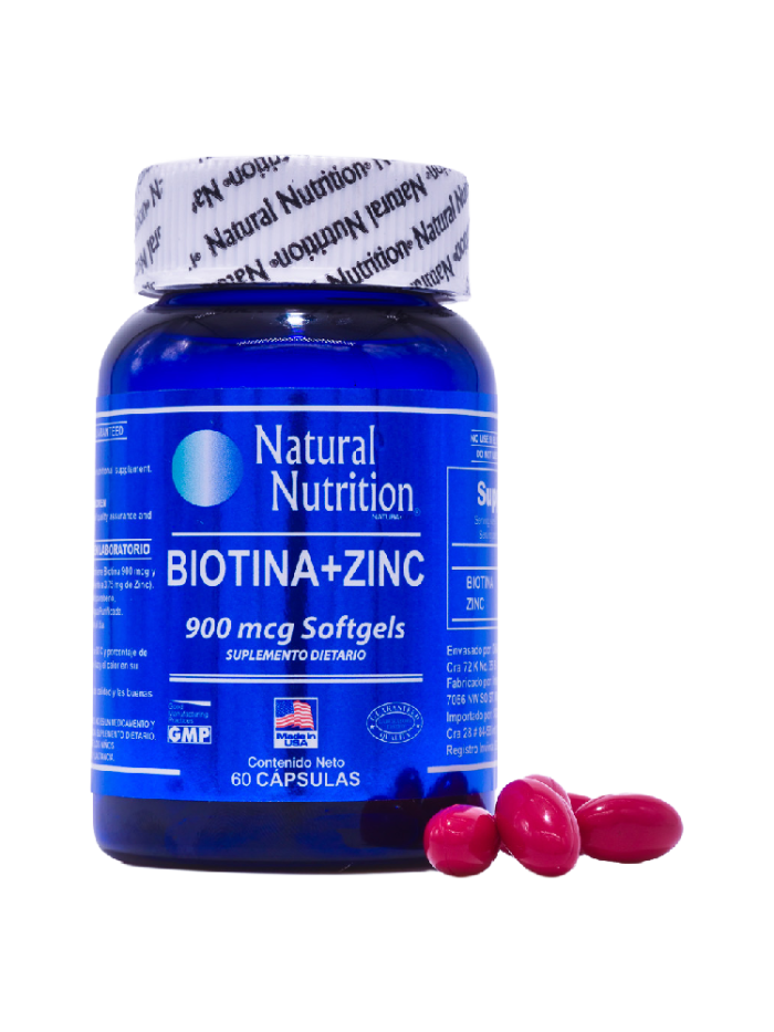Biotina 900 mcg + Zinc