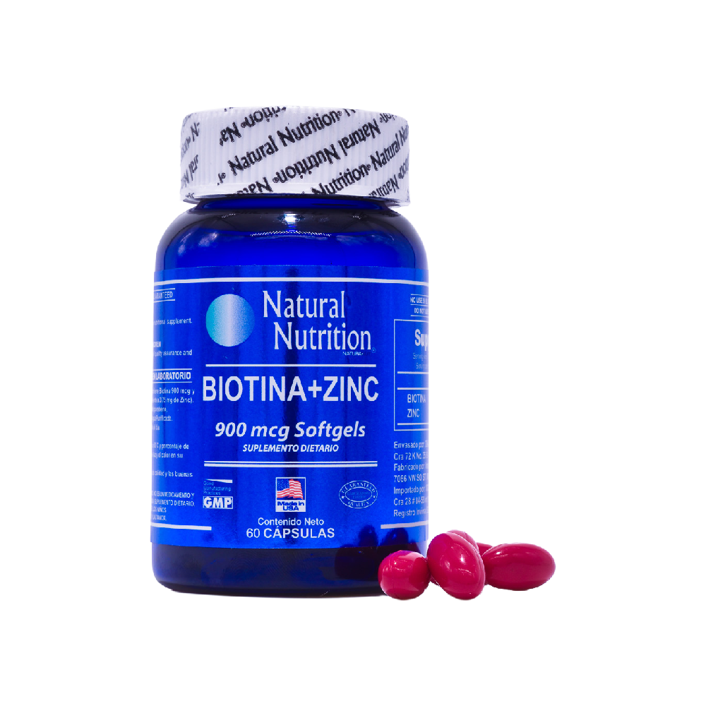 Biotina 900 mcg + Zinc