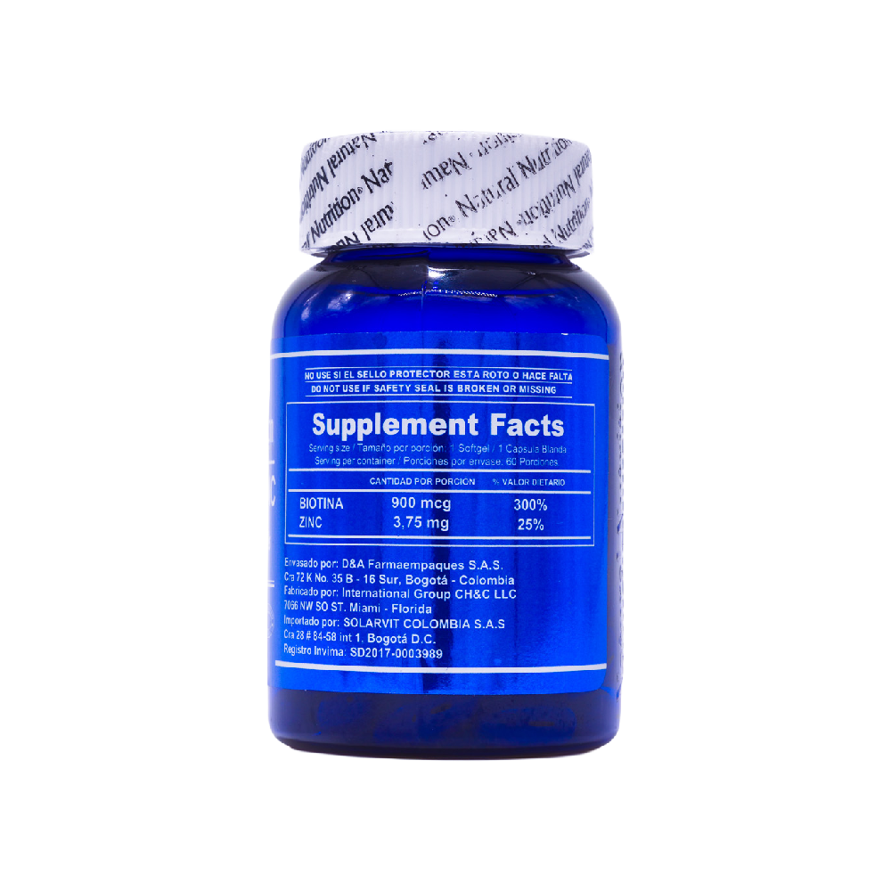 Biotina 900 mcg + Zinc - Image 4