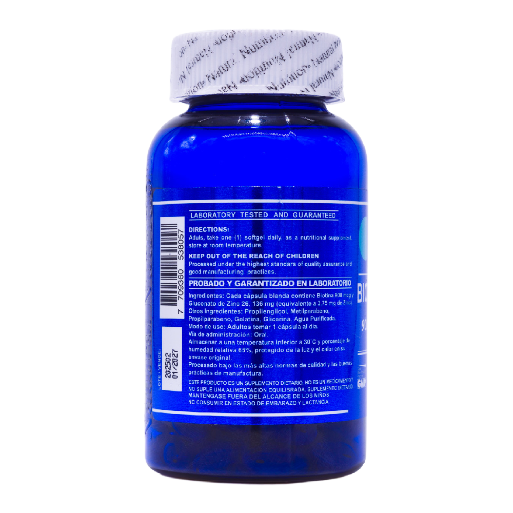 Biotina 900 mcg + Zinc - Image 5