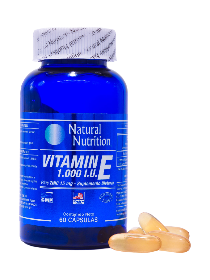 Vitamina E 1000 UI Plus Zinc - frasco 60