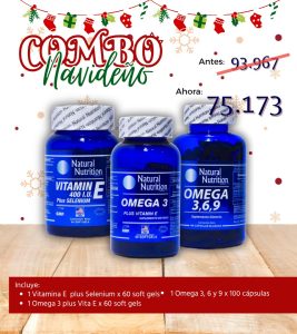 Combo 8 Natural Nutrition antioxidantes y omega