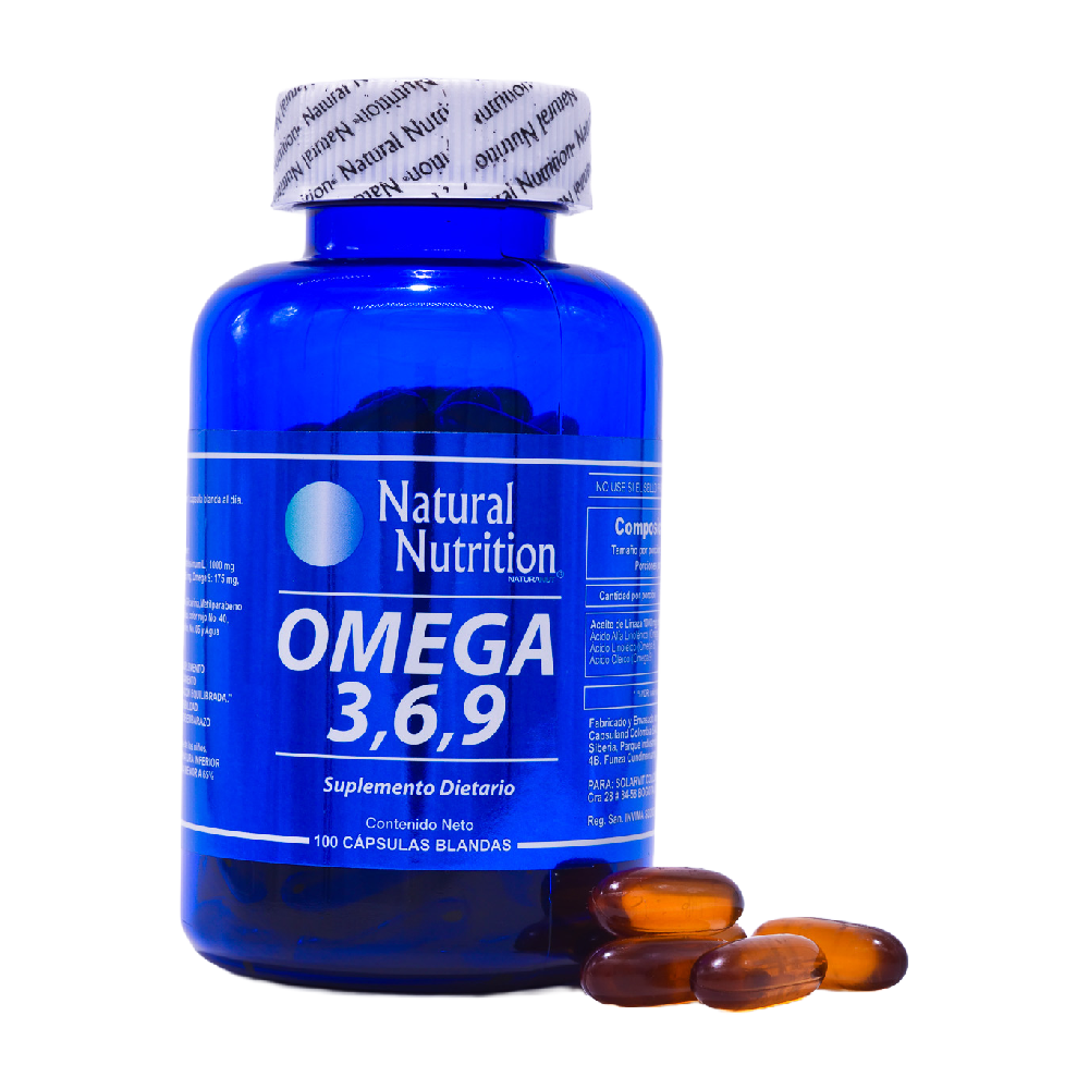 Omega 3 6 9 Natural Nutrition suplemento dietario ácidos grasos esenciales